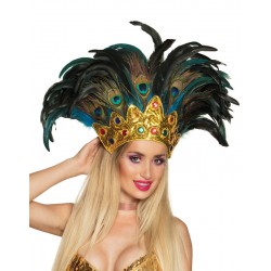 Corona de plumas para carnaval