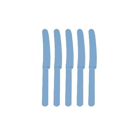 Cuchillos azules de plastico 10 unidades