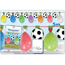 Gruinalda de futbol con globos 5 metros y 8 globos