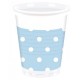Vasos azules claros con lunares blancos 10 uds de 200 ml