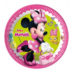 Platos minnie mouse rosa 23 cm 8 unidades para cumpleanos