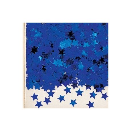 Confeti de estrellas azules metalicas 14 gr