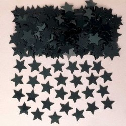 Confeti de estrellas negras metalicas 14 gr
