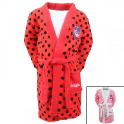 Bata de ladybug rosa para niña en coralina tallas