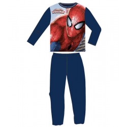 Pijama spiderman azul algodon para nino tallas