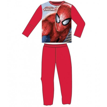 Pijama spiderman rojo algodon para nino tallas