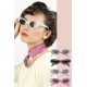 Gafas sandy anos 60 lunares unidad blancas y rosas