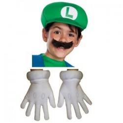 Guantes gorra y bigote Luiggi nino infantil