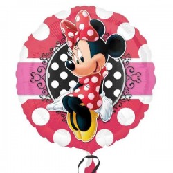 Globo Minnie rojo lunares 45 cm Helio o aire