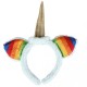 Diadema de unicornio multicolor