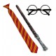 Kit aprendiz de mago Harry gafas corbata y varita