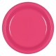 Platos fucsia plastico para cumpleanos 23 cm 8 uds