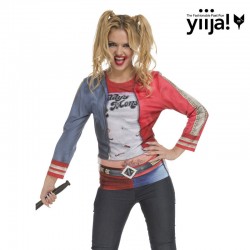 Camisa Arlequina similar a Harley Quinn para mujer talla S