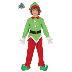 Disfraz elfo verde y rojo niño navidad tallas