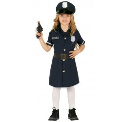 Disfraz de policia nacional para niña vestido tallas