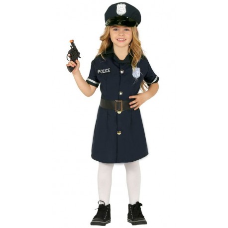 aquí retroceder Muy enojado Disfraz de policia nacional para niña vestido tallas -  Tusdisfracesbaratos.com