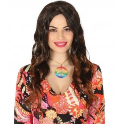 Collar hippie multicolor simbolo de la paz