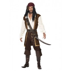 Disfraz pirata caribeno talla L adulto hombre