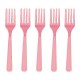 Tenedor rosa para fiestas 10 uds
