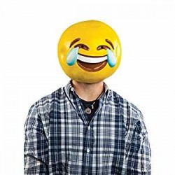 Mascara Emoji lagrimas triste cabeza entera de latex
