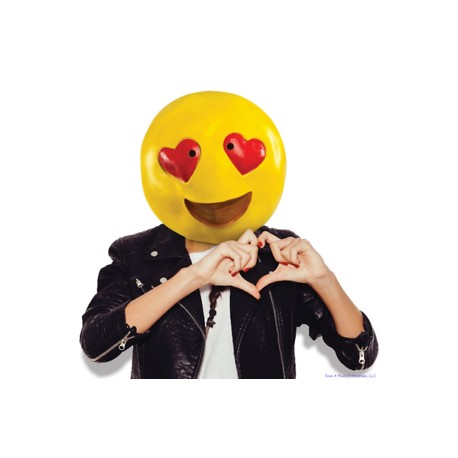 Mascara Emoji enamorado corazones ojos