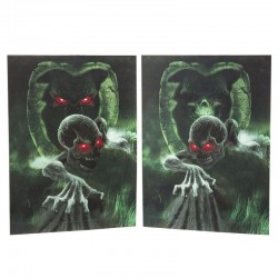 Poster holografico la monstruo cresta 40x40 cm lenticular