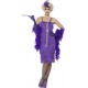 Disfraz charleston morado para mujer talla S