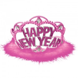 Tiara rosa fin de año cotillon corona