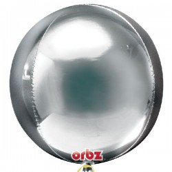 Globo Orbz plata espejo redondo 38x40 cm
