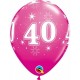 Globo 40 cumplanos fucsia unidad qualatex 30 cm