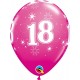 Globo 18cumplanos fucsia unidad qualatex 30 cm