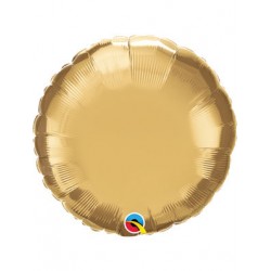 Globo redondo Chrome oro Qualatex 45 cm unidad