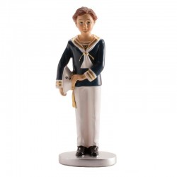 Figura de comunion niño marinero azul 15 cm tarta
