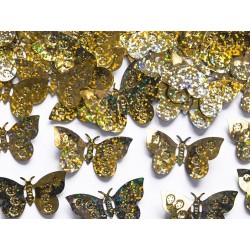 Confeti mariposas oro 15 gr de 21x38 cm