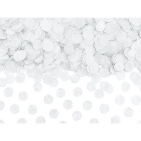 Confeti blanco en circulos 15 gr decoracion o globos
