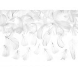 Plumas blancas para decoraciones 3 gr de 5 8 cm