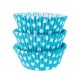 Fundas para cupcakes azul con lunares 50 mm