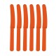 Cuchillos naranjas de plastico 10 unidades