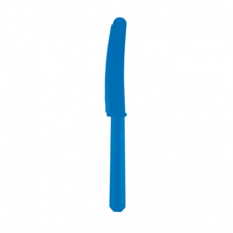 Cuchillos Azul Royal de plastico 10 unidades
