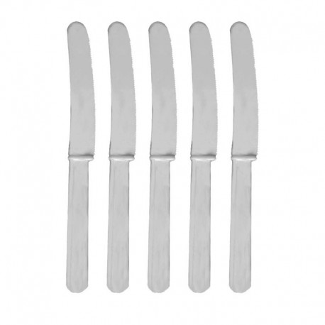 Cuchillos Plata de plastico 10 unidades