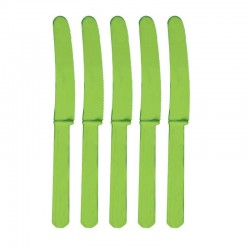 Cuchillos Verde de plastico 10 unidades