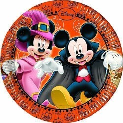 Platos Mickey Mouse Halloween 8 uds 20 cm