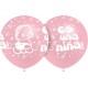 Globos Es una nina rosa 8 uds 30 cm