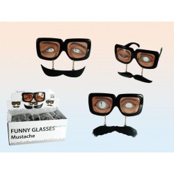 Gafas de fiesta plastico con bigote