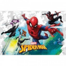 Mantel cumpleaños Spiderman Team up 120x180 cm