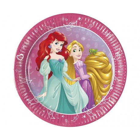 Platos Princesas Disney 8 uds 20 cm