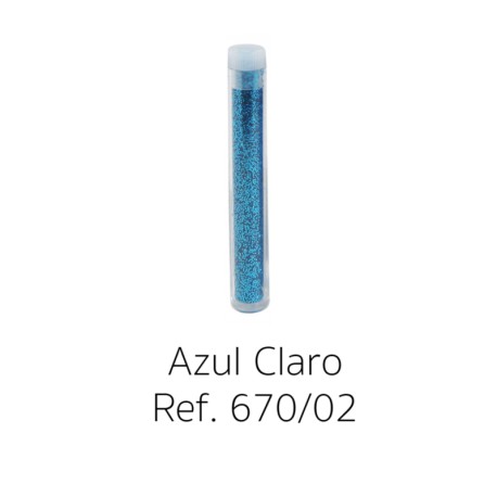 Purpurina azul claro tubo de 3 gr