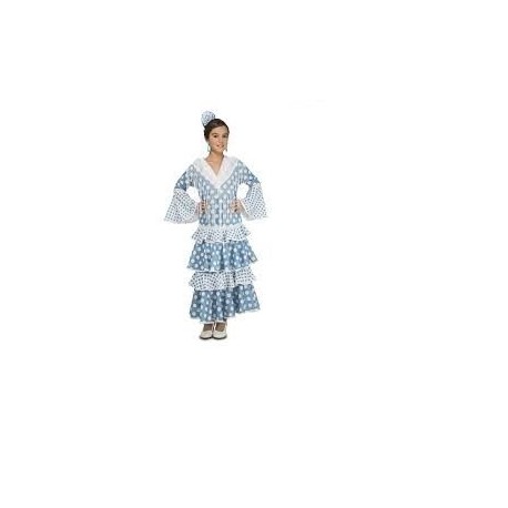 Disfraz sevillana flamenca azul para nina talla 7 9 anos guadalquivir