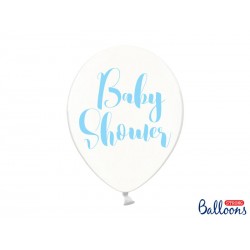 Globos transparente baby shower azul