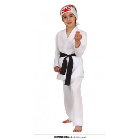 Disfraz Karateka blanco talla 7 9 anos